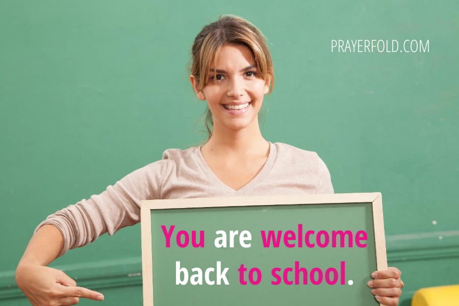 You are welcome back to school