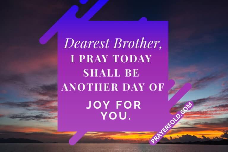 Powerful Good Morning Prayers for My Brother - Prayer Fold