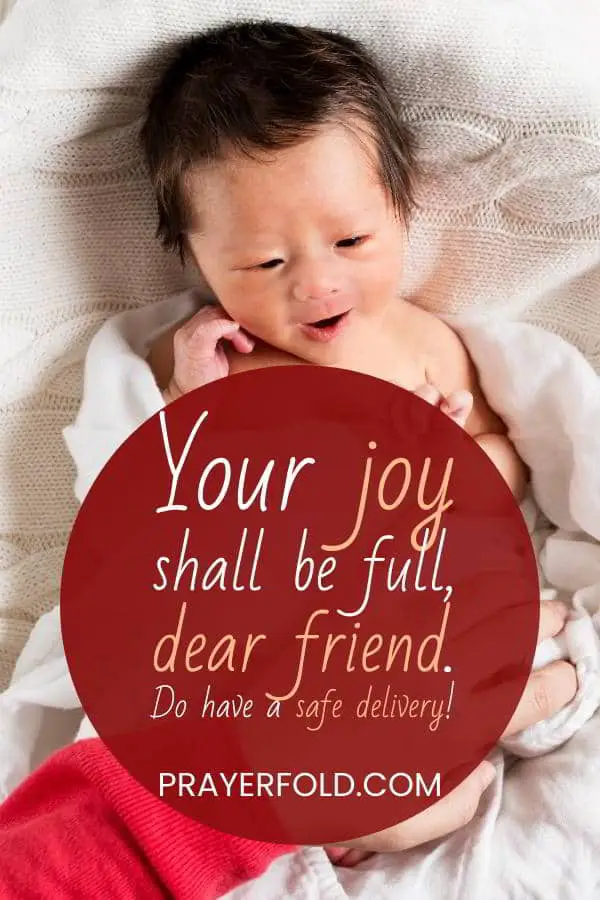 Prayer for Safe Delivery of a Friend - Prayer Fold